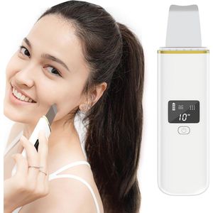 Ultrasone Huidscrubber - Elektrische Huidspatel met 4 Modi voor Diepe Reiniging en Huidverzorging