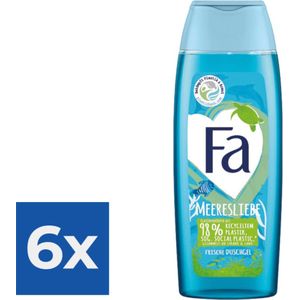 Fa Douchegel 250ml zeeliefde frisheid - Voordeelverpakking 6 stuks