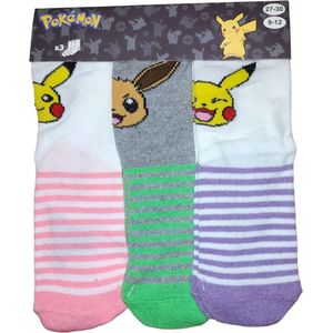Pokémon- sokken Pokemon - 3 paar - meisjes - maat 27/30