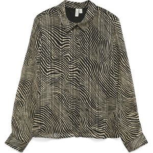 Vero Moda - Vmgebra - Blouse - Zwart - Gedessineerd