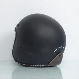 casque jet torx sunday zwart mat taille xs 53-54cm pour moto custom vintage