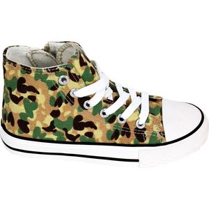 Babes & Binkies Sneakers Camo multi Kids & Kind Unisex Geel - Maat: 29