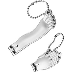 Nagelknipperset voor Vingernagels en Teennagels - 2 Delige Roestvrijstalen Set voor Dikke Nagels