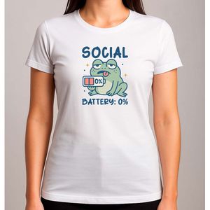 social battery 0% - T Shirt - BohoVibes - Vibes - Cute - BohoStyle - BohoLife - BohoStijl - BoheemseStijl - VrijEnWild - BohoLeven - Funny