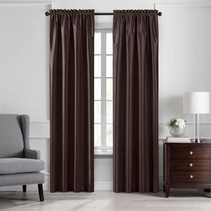 Colette Faux-Silk Blackout Gordijn - 52 ""x 108"" - Chocolade