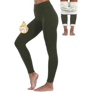 Dames Warme Fleece Legging - Thermisch, Hoog Gemaakt, Slim Fit, Zachte Velvet Voering