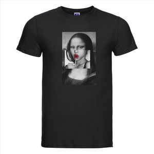 T-shirt Mona | Zwart | Maat XXL