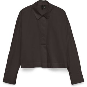 Vero Moda Blouse Vmjuliet Ls Short Shirt Wvn Vip 10342920 Chocolate Torte Dames Maat - M