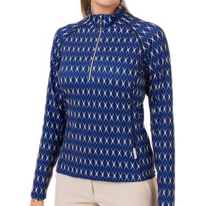 Func Factory dames Longsleeve Pully Shirley blue print maat 36