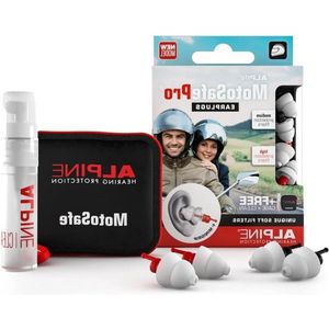 MotoSafe Pro Oordoppen - Touring & Racing - Bescherming tegen Windruis - Verkeersveilig - Herbruikbaar - 2 Sets - Hypoallergeen Earplugs