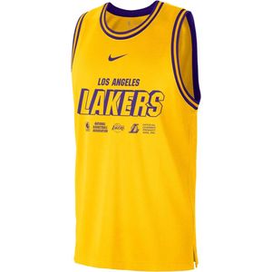 Nike NBA LA Lakers Tank Top - Maat M - Geel Paars - Basketbal jersey/shirt heren