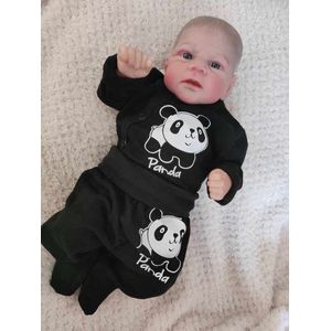 Nini - PANDA - 2-delig setje - Rompertje, Omslagromper, Overslagromper, Broekje - Maat 62- 0 t/m 2 maanden 56