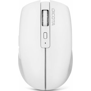 DICOTA D32044 - Muis - 5 knoppen - draadloos - Bluetooth, 2.4 GHz - USB draadloze ontvanger - wit