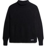 Superdry Essential Rib Knit Jumper Dames Trui - Eclipse Navy - Maat M