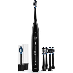 Silk'n SonicYou Elektrische Tandenborstel Geschenkset - met 4-Pack Zwarte opzetborstels - Zwart