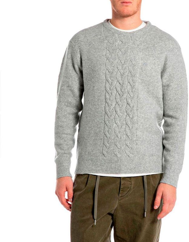 Replay - Uk4871.000.g23894 - Trui - Regular-fit - Effen Kleur - Gerecyclede Polyestermix