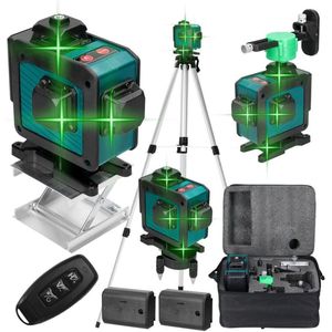 Geschikt voor Multifunctionele 16-lijns laserwaterpas 3° zelfnivellerende functie Omnidirectionele vloerstickerlijn met 1,5 m in hoogte verstelbaar statief
