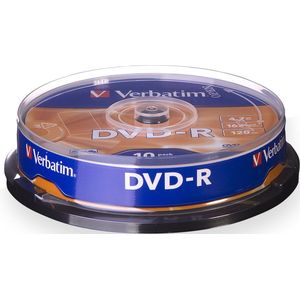 Verbatim 43523 DVD-R Matt Silver - 10 Stuks / Spindel