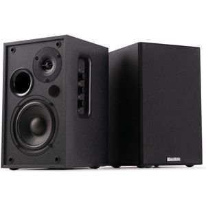 Audizio KS02 - Boekenplank Speakers - Zwart - HiFi Stereo Set - 80W