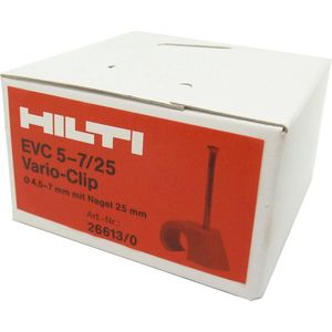 100x HILTI EVC 5-7/25 Vario Clip nagelklem voor het bevestigen van losse kabels