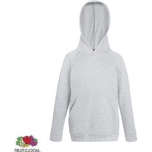 Fruit of the Loom Kids hoodie - Maat 116 - Kleur Heather Grey