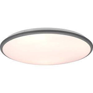 LED Plafondlamp - Plafondverlichting - Torna Lombis - 34W - Warm Wit 3000K - Dimbaar - Rond - Mat Titaan - Kunststof