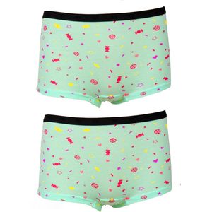 Funderwear | Meisjesshorts Snoepie 2 Boxers Mint | Mint | Maat 164