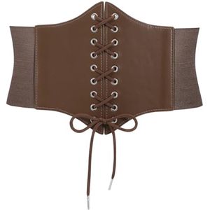 Brede Elastische Tailleriem voor Dames - Corsetstijl Veterriem