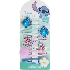 6 haarclips - Stitch & Angel - Disney classics - 6 clicclac speldjes - klik klak haarspelden - kids