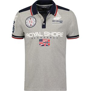 Polo Shirt Heren Grijs Geographical Norway Royal Shore - M