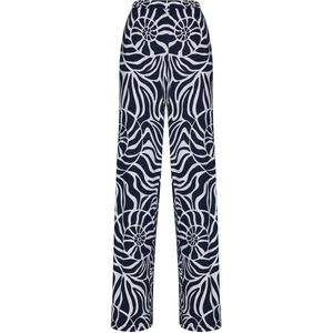 Pastunette Broek Animal Shell - Blauw/Wit - EcoVero Viscose - Maat 46