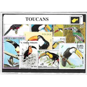 Toekans â€“ Luxe postzegel pakket (A6 formaat) : collectie van verschillende postzegels van toekans â€“ kan als ansichtkaart in een A6 envelop - authentiek cadeau - kado - geschenk - kaart - toekan - snavel - Ramphastidae - spechtvogel - Piciformes
