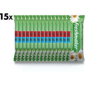 Freshmaker Madeliefje Natte Zakdoekjes Voordeelbundel - 15x15 Stuks | Compact & Verfrissend