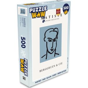 Puzzel Portret - Man - Blauw - Kunst - Henri Matisse - Legpuzzel - Puzzel 500 stukjes