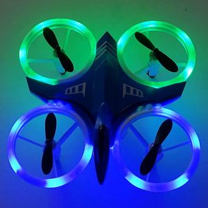 Mini drone voor kinderen - sprankelende Ledverlichting- met controller- Zwarte Romp - met extra accu- leuke gadget