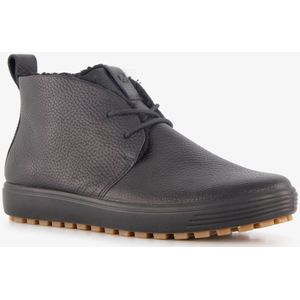 ECCO Soft 7 Tred leren dames veterschoenen zwart - Maat 36 - Uitneembare zool
