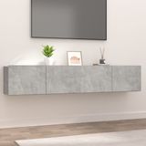 The Living Store TV-meubel - Trendy Design - TV-meubel - 80 x 30 x 30 cm - Betongrijs
