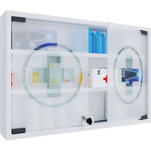 VCM Medicijnkast Apothekerskast Aan de muur gemonteerde medicijnkast Afsluitbare medicijnplank Hustila M Medicijnkast Apothekerskast Aan de muur gemonteerde medicijnkast Afsluitbare medicijnplank Hustila M
