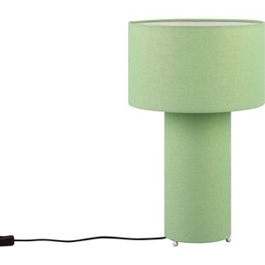 LED Tafellamp - Trion Balin - E27 Fitting - Rond - Groen - Textiel