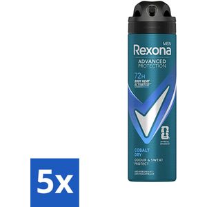 Rexona Men - Deodorant Spray - Cobalt Dry - Sportieve Frisheid - 150 ml - Bulkverpakking - 5 stuks