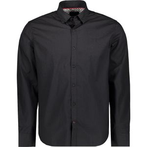 Twinlife Heren Basic Plus - Overhemden - Lichtgewicht - Elastisch - Zwart - L