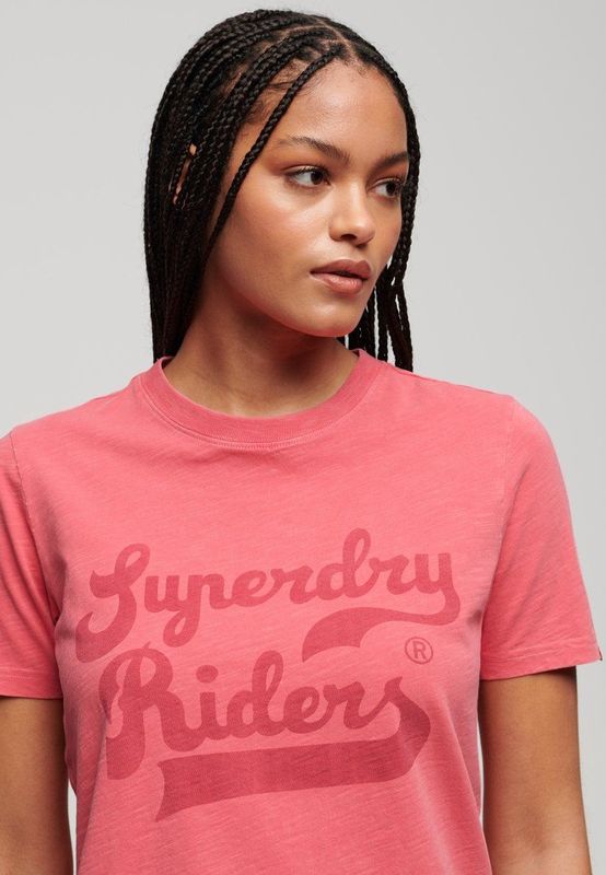 Superdry - Archive T-shirt - Dames - Korte Mouwen - Relaxte Pasvorm