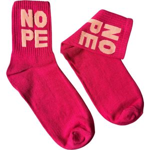 Cozi Studio Kleurrijke, Speelse en Grappige One-Size Katoen Sokken voor Mannen & Vrouwen - Pizza, Donuts, Avocado & Meer - Perfekt Cadeau, Funny Socks, Heren & Dames, """"Nope