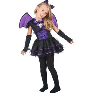 Verkleedkostuum paars vleermuis voor meisjes Halloween outfit - Kinderkostuums - 98/104