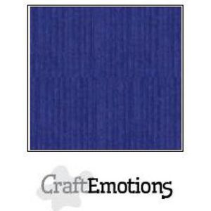 CraftEmotions linnenkarton 100 vel saffierblauw Bulk LC-56 30,5x30,5cm 250gr