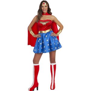 FUNIDELIA Sexy Wonder Woman kostuum voor vrouwen - Maat: L - Rood