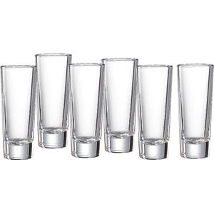 Ritzenhoff & Breker Skol Shot and Shot Glasses Set, 12 Pieces, 65 ml Each, Transparent, Stamper Made of Glass, Dishwasher Safe