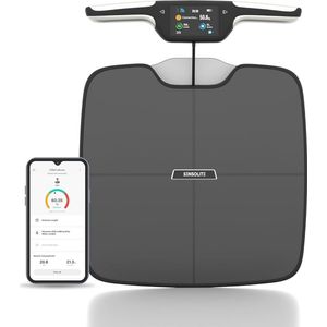 Slimme Personenweegschaal met WiFi en Bluetooth - Digitale Lichaamsanalyse voor Gewicht, Vet, Spiermassa en BMI