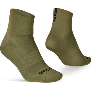 GripGrab - Lightweight SL Korte Performance Zomer Fietssokken 1 Paar Coolmax Wielersport Sokken Low Cut - Olijf Groen - Unisex - Maat XS (35-38)