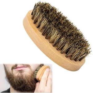 Allecto Plus - Baardborstel van 100% wildzwijnhaar voor heren met kam en schaar